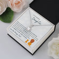 SC Wholesale Fashion Zircon Necklace Gift Shiny Diamond Necklace Trendy Family to My Beautiful Daughter Necklace for Daughter