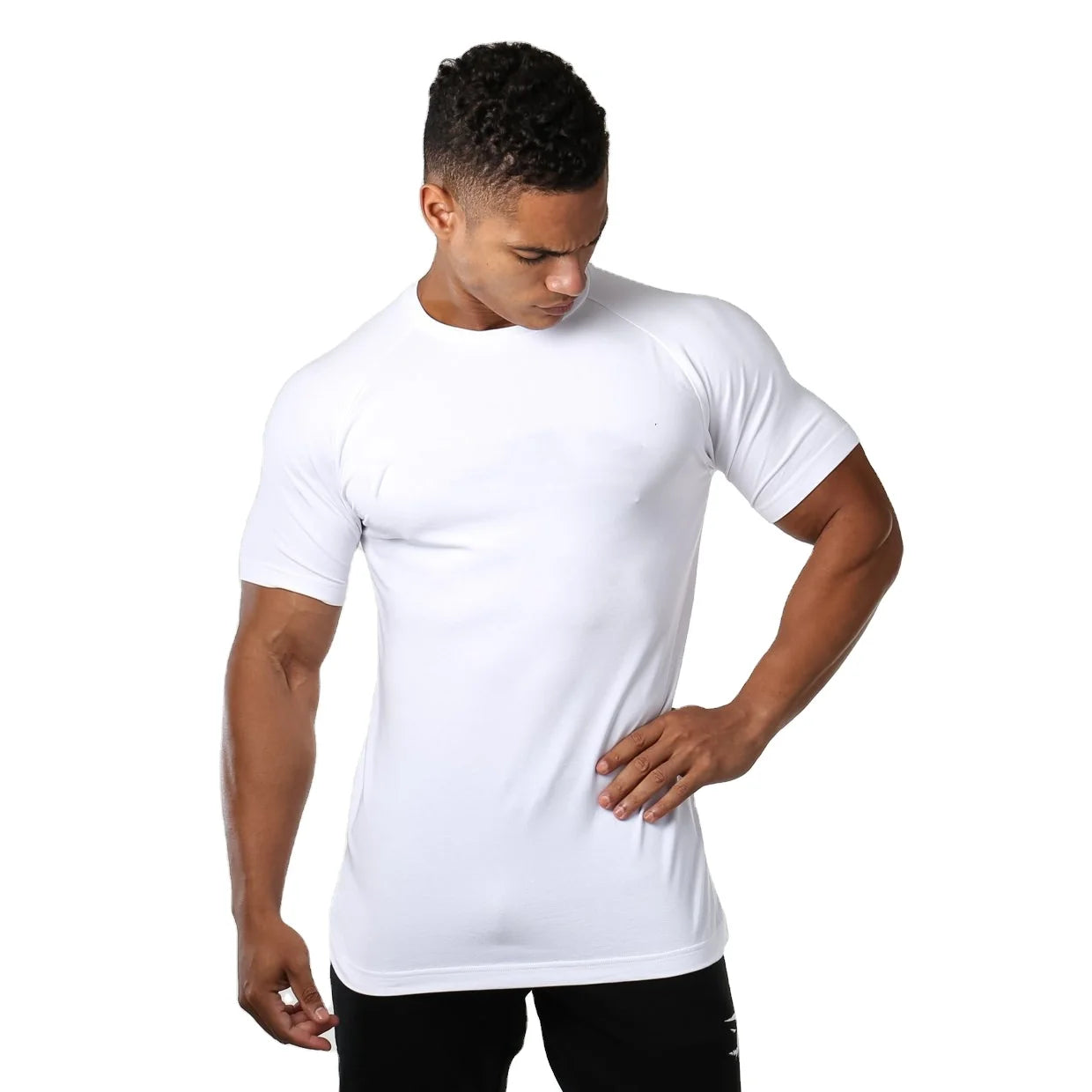 Mens Casual Woven Gym Shirts Sports Wear Fitness Blank Regular Fit Anti-Wrinkle Quick Dry Breathable O-Neck Short Sleeve