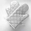 Topjlh Custom Logo Silicone Oven Mitts Wholesale Linen Printed Microwave Heat Resistant with Sublimation Technology