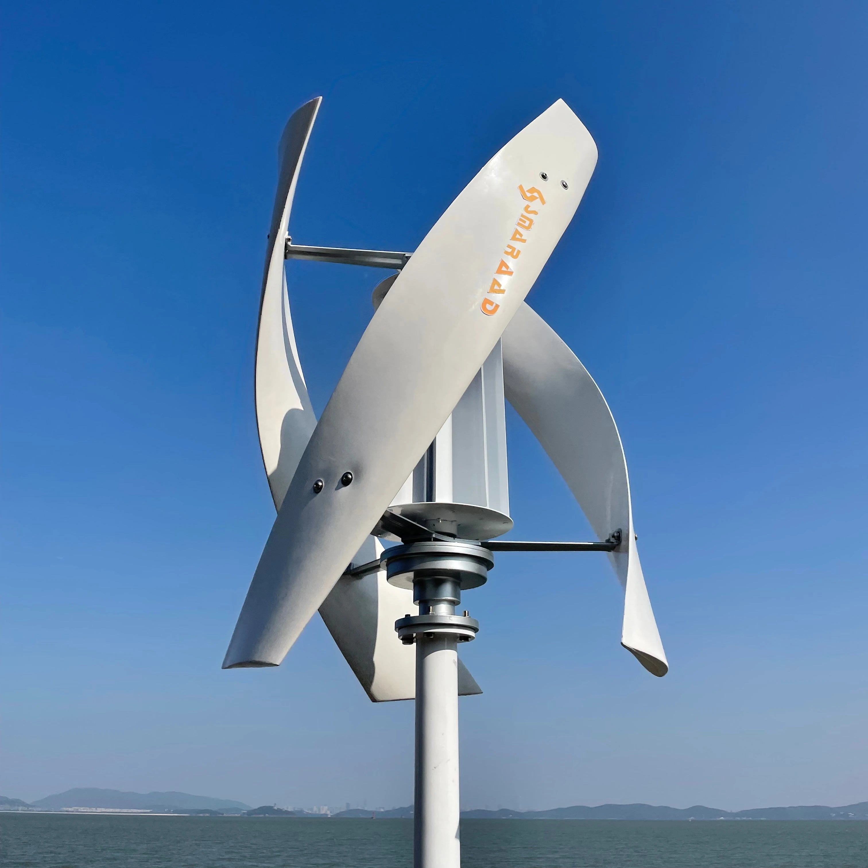 Smaraad 1000W/1KW 24V Low Noise Vertical Wind Turbine Generator Inner Fiberglass Blades for Home Use Wind Fan