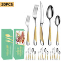 Cheap Wholesale Custom Logo Shape Silver Color Silverware Elegant Flatware Set Baby Outdoor Cutlery Set