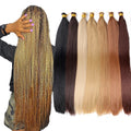 Synthetic Silky Bone Straight Braiding Hair Bulk Crochet Onbre Braid Hair Extensions Pony Silky Spiral Braiding Hair Attachments