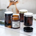 Hot Sell DIY Amber Scented Candle Jars with Metal Screw Lid Glass Candle Jars for Candle Making