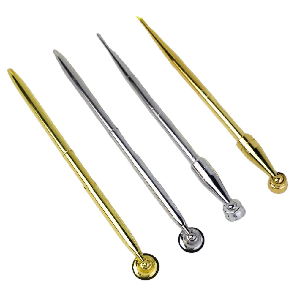 Desk Pen Funnel Base Metal Desktop Pen Pencil Holder Stand Set for Home Office Hotel