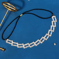 Exquisite Bridal Hair Vine with Elastic Band Accessories Rhinestone Claw Chain Wedding Headpieces Jewelry Headband