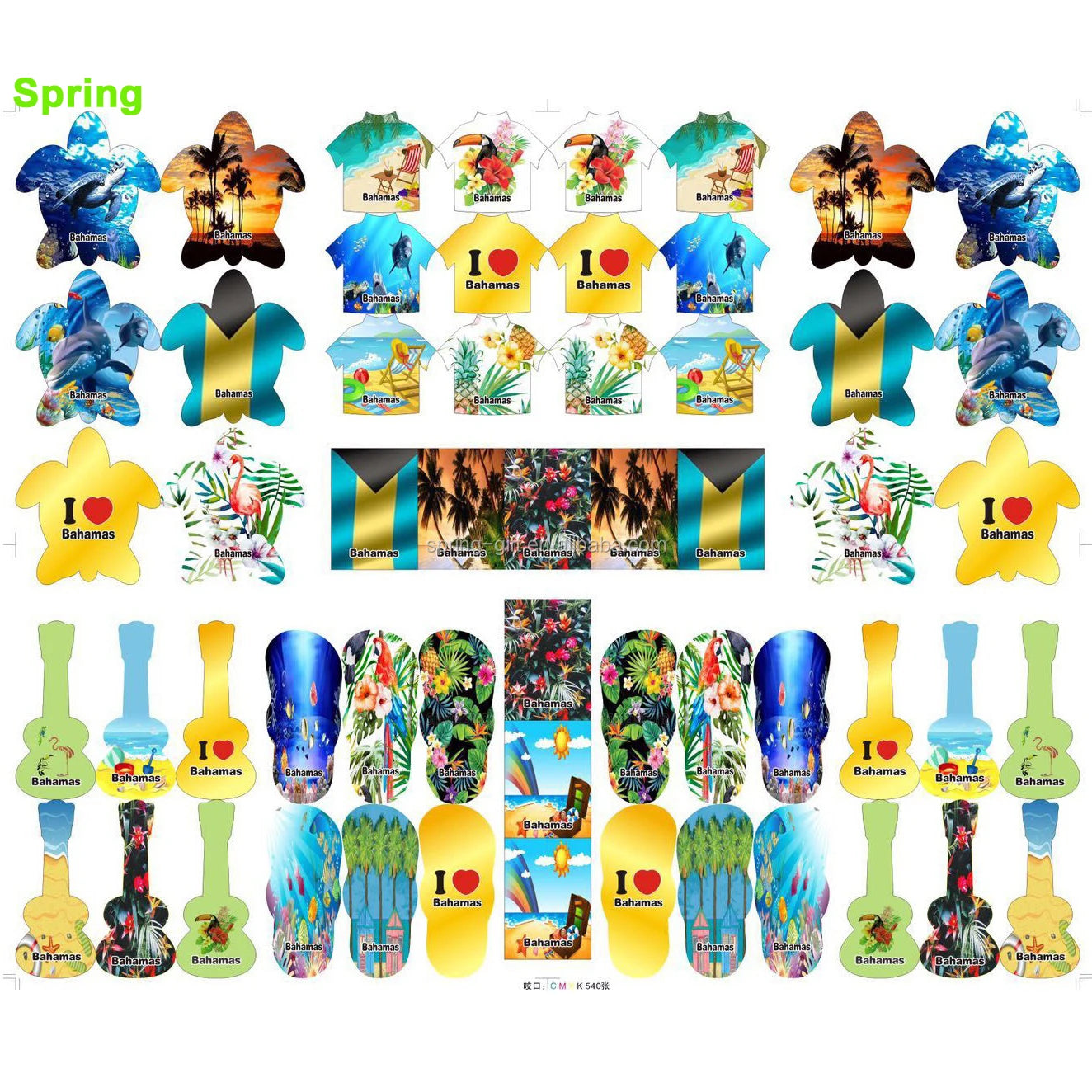 Promotional Beach View Bahamas Tourist Souvenir Clear Plastic Keychain Beautiful Scenery Seaside Acrylic Anime Key Chain Keyring