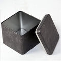 Metal Scented Tea Coffee Sugar Creative Wedding Favor Container With Flat Rolled Inside Lid Rectangular Storage Tin Box