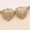 Wholesale Fashion Jewelry Nickel Free 18K Gold Plated Brass CZ Heart Pendant for Women & Children's Necklace