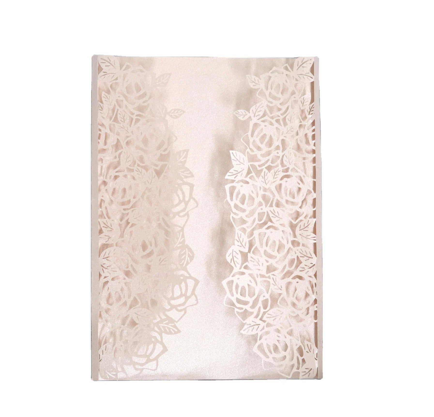 Hollowed Laser Cut Greeting Card Pocket European Style Festival Cover Luxury Flower Design Wedding Invitation Card Envelope