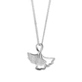 Designer Leaf Necklace 925 Sterling Silver Gold Plated Ginkgo Pendant Necklace Chain Fine Jewelry for Women Gift