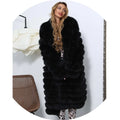 Women Windproof Winter Warm OEM Custom Size Luxury Winter Long Real Fox Fur Coat