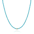 Natural Turquoise Beads Necklace Choker for Women Jewelry Irregular Metal Fittings Pendant Necklace
