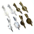 10pcs/lot 16/18/20mm High Quality Bronze Silver Plated Copper Material Hairpin Hair Pin Clips Base Setting Cabochon Cameo Blanks