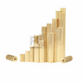 Hexagonal Double-pass M2 Copper Pillar Camera Flat Head Security Copper Pillar Hollow Round Knurled Copper Pillar