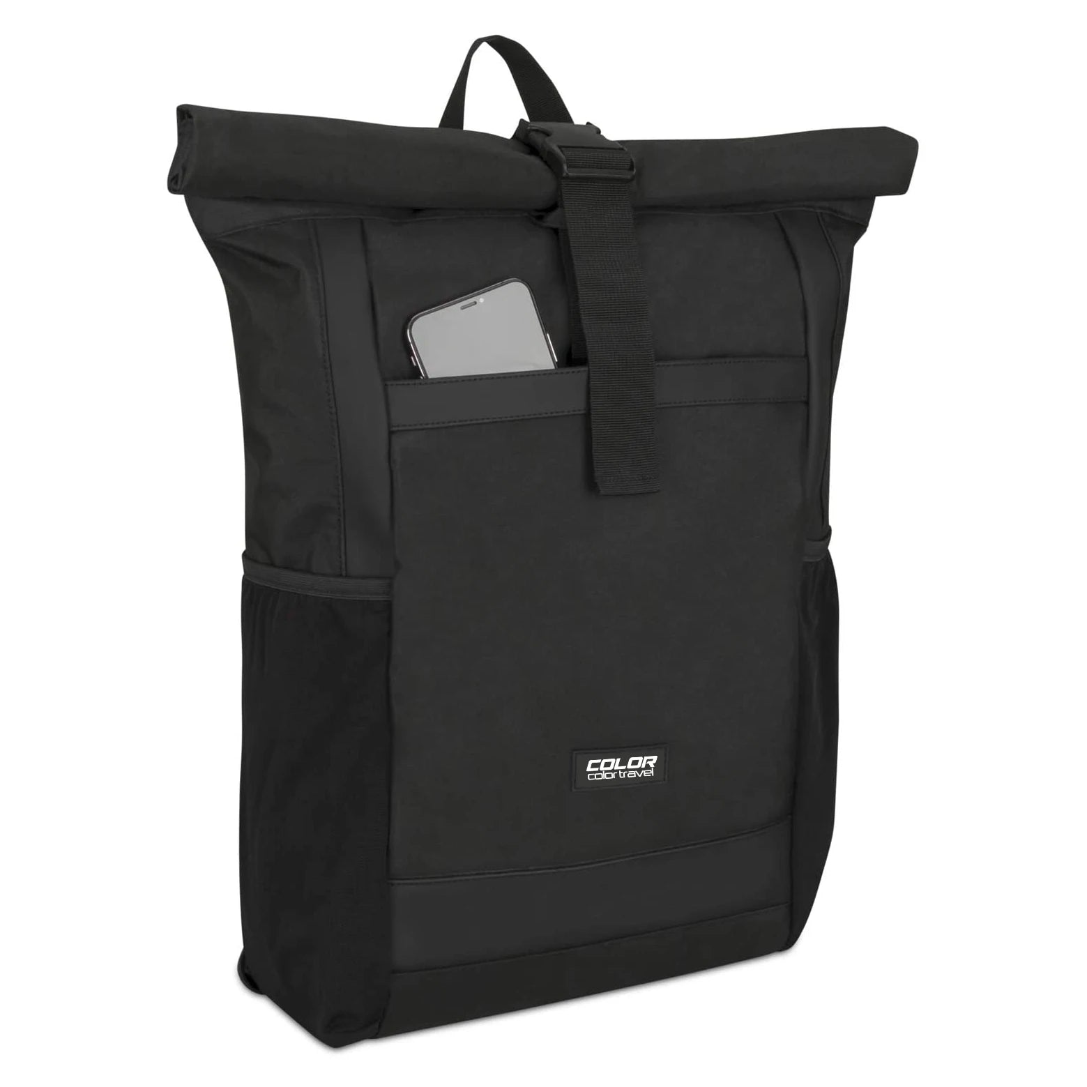 RPET Backpack Rolling Top Backpack Teens Modern Laptop Backpack with Functional Pockets for Youngs for Adults
