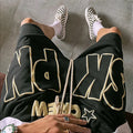 OEM Custom Logo High Quality Eco-Friendly Breathable Cotton 3D Puff Print Pill Drawstring Streetwear Basketball Running Gym