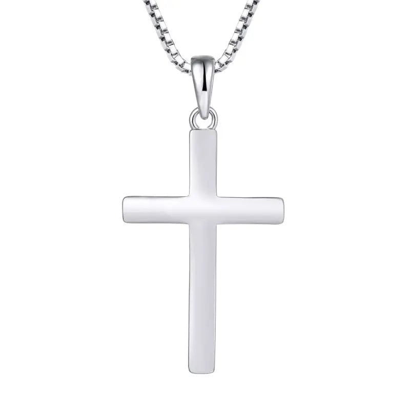 YH JEWELLERY Custom Size Classical Cross Jewelry 925 Sterling Silver Classic Cross Pendant Necklace foe women Men