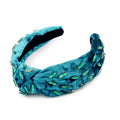 Designer Ins Handmade Green Velvet Headband for Women Luxury Custom Hairband From Famous Brands