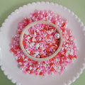 Cute Clay Sprinkles Colorful Heart Pearls Candy  Valentines Sprinkles for Crafts Making DIY Cake Dessert Decoration