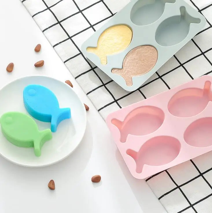 Fish Shaped Silicone Molds for Chocolate Cake Soap Decoration