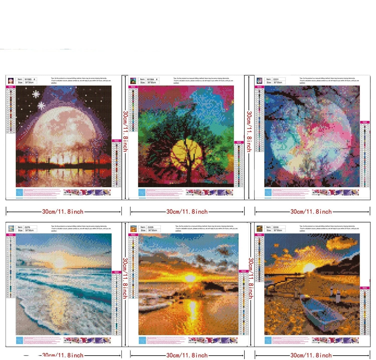 Customized Landscape 5D Diamond Painting Kit Tools Printed Full Drill Arts Craft for Wall Decor