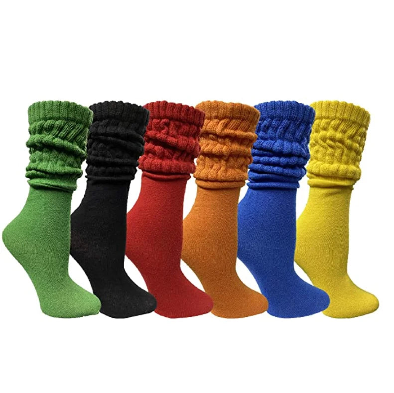 Custom Girls Womens Knee High Boot Sock extra Long Heavy Thick Adults Knit Long Heavy Slouch Socks MegaBDM