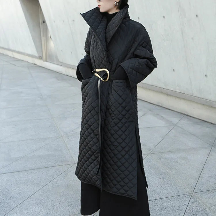 Hot Sell Black Big Size Long Cotton-padded Coat Long Sleeve Loose Fit Women Parkas Fashiontide New Spring Autumn 2021 Jackets