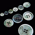 9 mm 4 Holes Black Mop Mother of Pearl  Natural Shell Buttons for Clothing