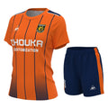 Orange Soccer Jersey and Shorts for Women Soccer Uniforms Women Football Jersey Uniform Designs Women Soccer Sportswear