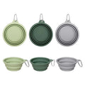 Portable Cats Dogs Water Bowl Collapsible Pet Feeding Bowl for Traveling Camping Walking with Carabiners BPA Free