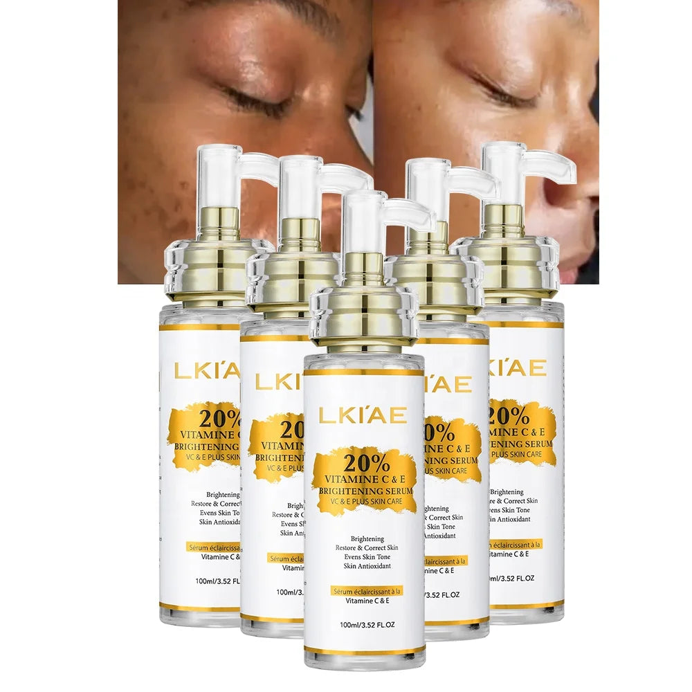 LKIAE 100% Natural Organic Vitamine C+E Skin Care Anti Aging Moisturizing Vitamin C Serum for Whitening and Glow
