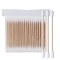 Factory Wholesale 100pcs Bamboo Stick Cotton Ear Buds Makeup Remover Double Sided Cotton Swabs