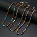 Hot Selling Natural Stone Brown Wooden Coconut Shell Beads Necklace 2024 Summer Bohemian Ethnic Style Vintage Men Necklace Gifts