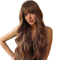 Hot Sales 26 Inches Natural Wave Curly Wig Bangs Women Princess Cosplay Wig for Daily Use Carnival and Theme Party