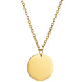 SSeeSY Custom Design Stainless Steel Waterproof Fashion Design Jewelry Personalized Simple Circular Pendant Necklace for Women