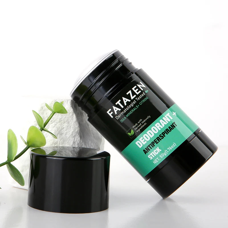 FATAZEN Dermatologist Tested Deodorant Antiperspirant Stick Natural Sea Mineral Citron Fragrance Sweat Odor Balm Deodorant Stick