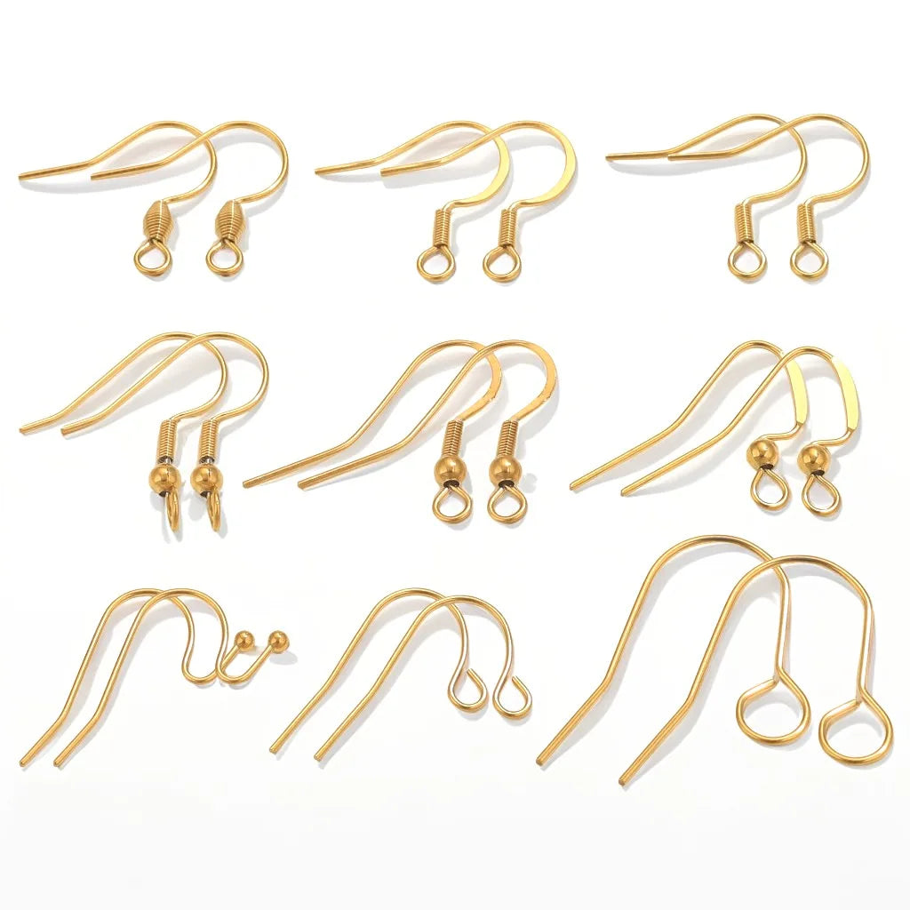 Waterproof Stainless Steel Ear Hook Spring Hook Basic Earrings Hypoallergenic Earrings Hook for Jewelry Making