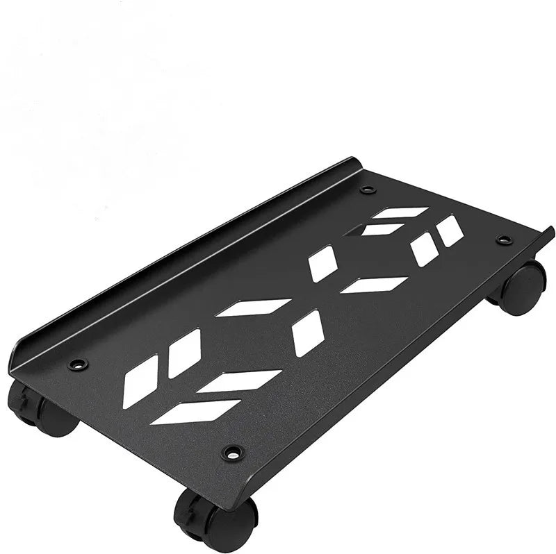 Computer Towel Stand Factory Seller PC Case Bracket Home Office Hot Sale Under Desk Steel Movable Caster Wheels CPU Stand
