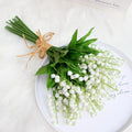 M200 Wedding Flower Centerpieces Accessories Decoration Real Touch Silk Bellflower Lily of the Valley Artificial White Flowers