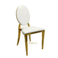 Modern Wedding Restaurant Banquet Chairs with Round Back Stainless Steel PU Leather for Hotel and Parties Dining