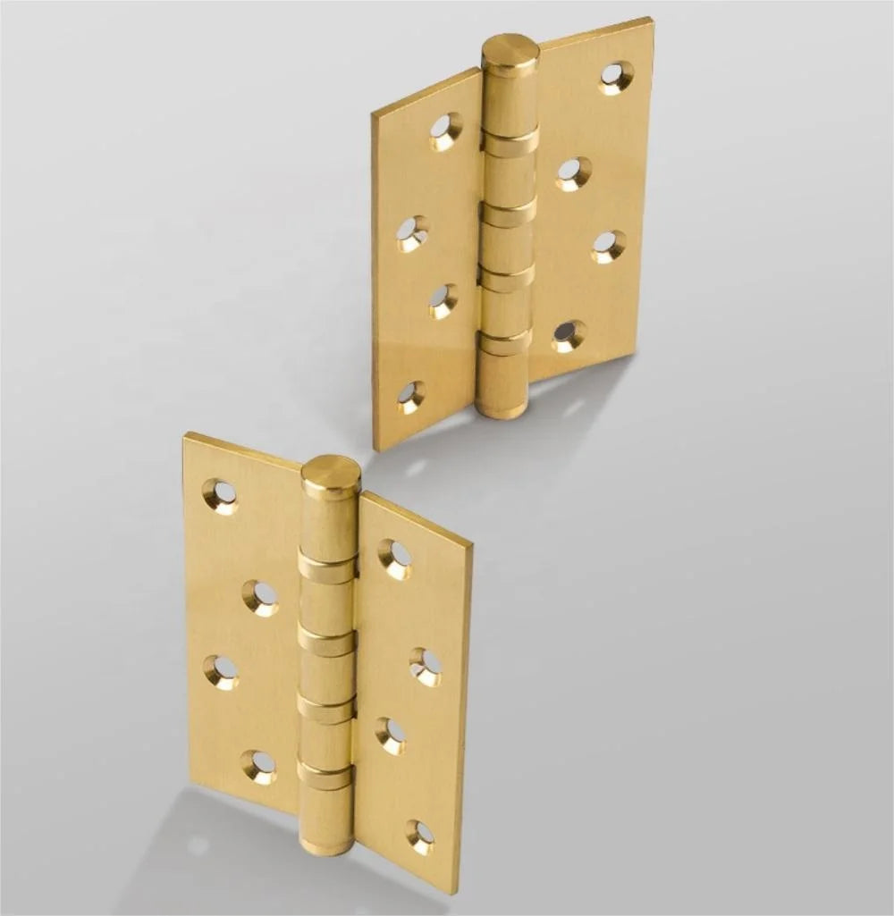 Luxury 4 Inch 5 Inch Mute Folding Hinge Solid Brass Wooden Door Lock Handle 3.0 Thickness Bearing Modern Friction Stay Hinges