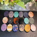 Bulk Natural Crystal Amethyst Flat-Bottom Palm Stone Rose Quartz Polished Handheld Stones for Meditation