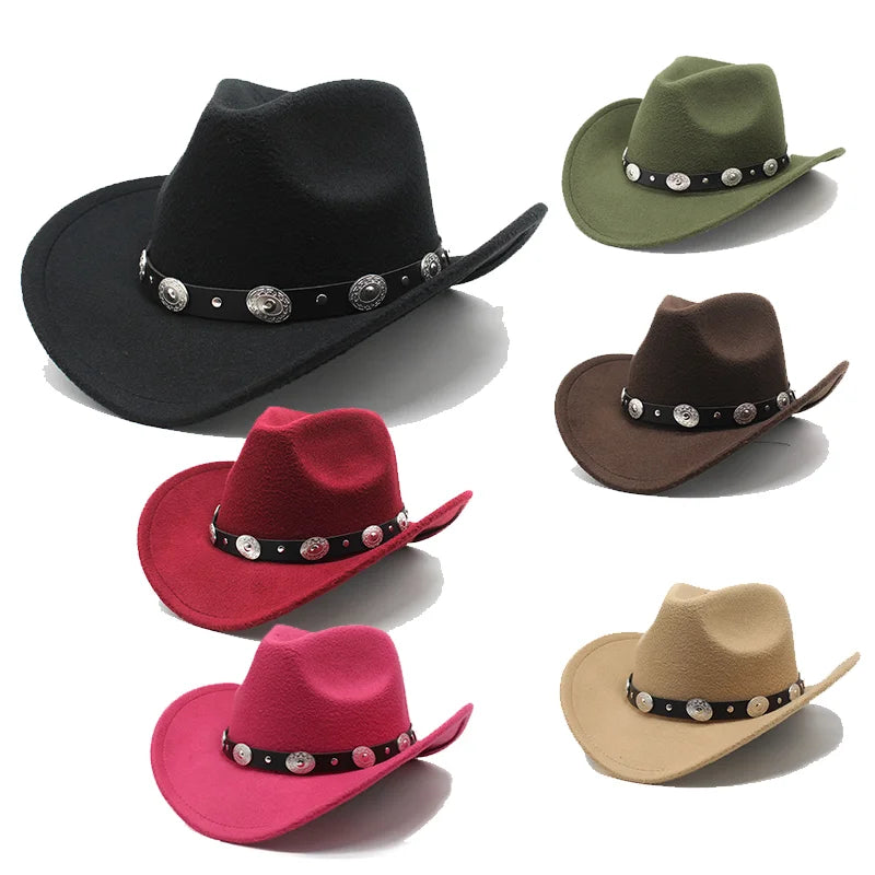 Distressed Soft Vintage Party Formal British Style Cowboy Wholesale Red Curved Brim Chain Felt Elegant Men Jazz Cap Fedora Hats