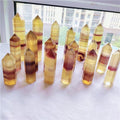Wholesale Natural Crystal Points Healing Yellow Fluorite Point for Decoration