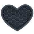 SparkPro Custom Silicone Black Heart Dog Bowl Licking 2 in 1 Honeycomb Slow Feeding Pet Bowls Feeder