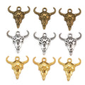 Antique Silver Color Bull Head Charm Pendant Fit Making Bracelets Jewelry Findings DIY Accessories 21*20mm D933
