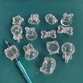 DIY Clear Beads Making Star Bowknot Lollipop Shape Acrylic Shaker Beads for Pen Bead Jewelry Findings & Components