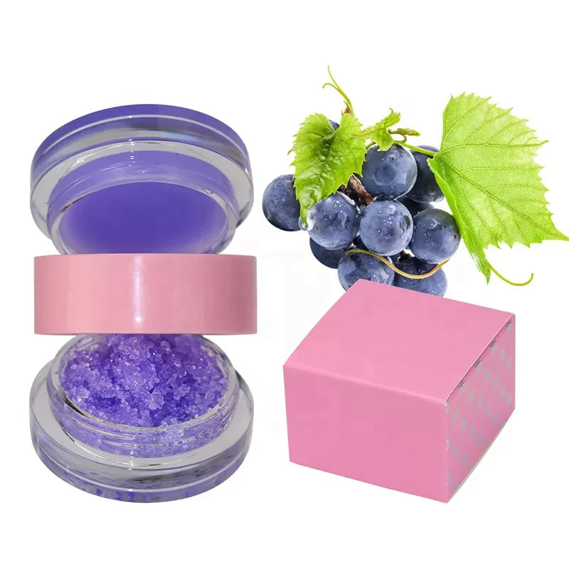 Wholesale Low Moq High-quality Deeply Hydrating Herbal Fruit Flavor Private Label 2 in 1 Lip Balm Lip Scrub
