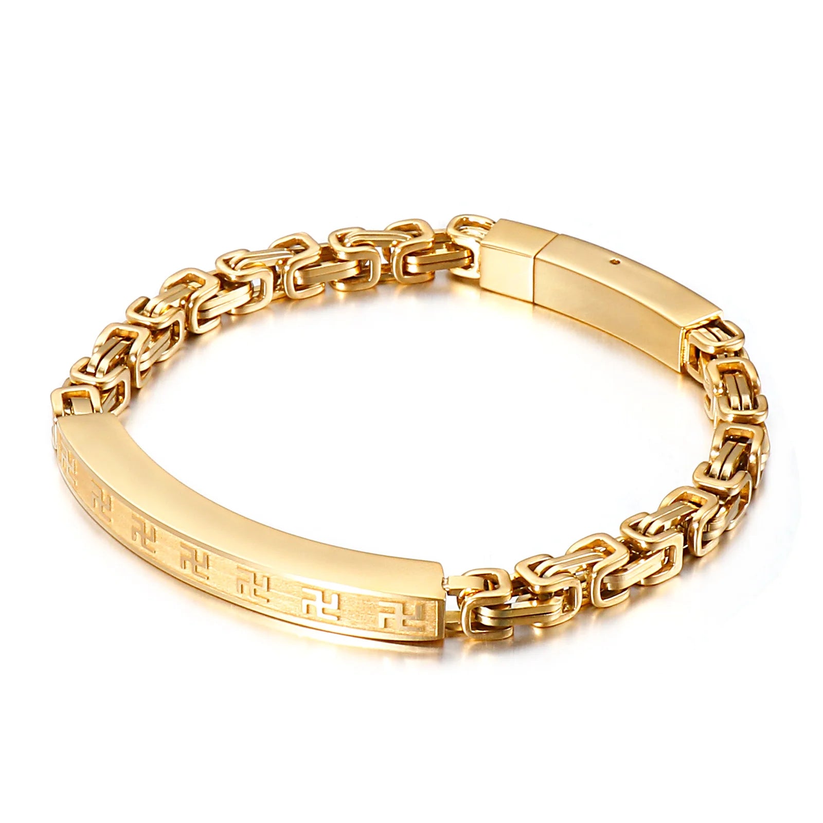 KALEN Trendy Box Chain Bangle Stainless Steel  Bracelet for Man