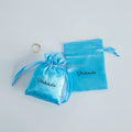 7*9cm Blue Satin  Anti-dust Bag Pocket Drawstring Pouch Custom Environmental Storage Bags Clothing Shoe Packing Pouches